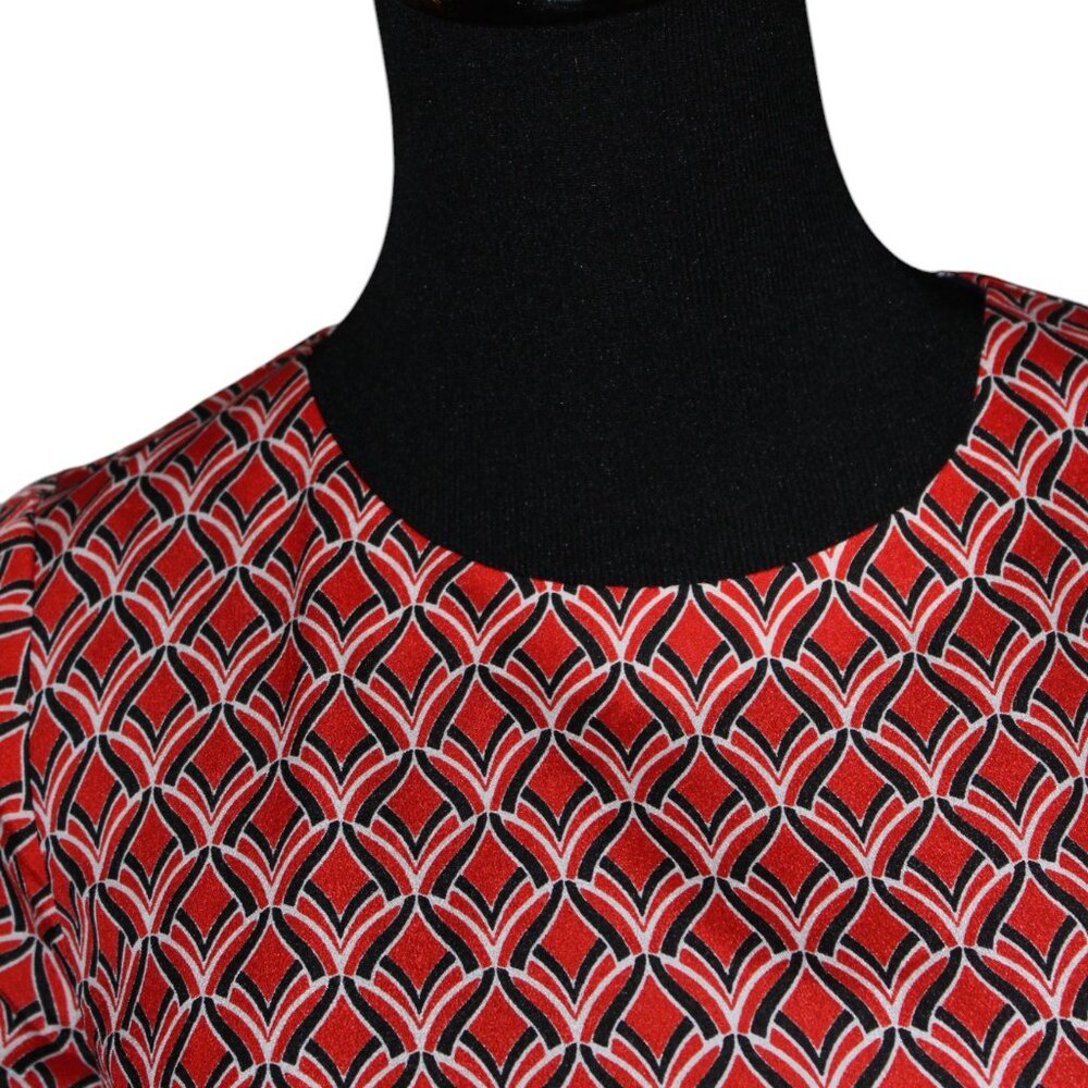 The Limited Women's Red Blue Shift Sheath Modal Shirt Dress XSP NWT'S - Picture 4 of 14